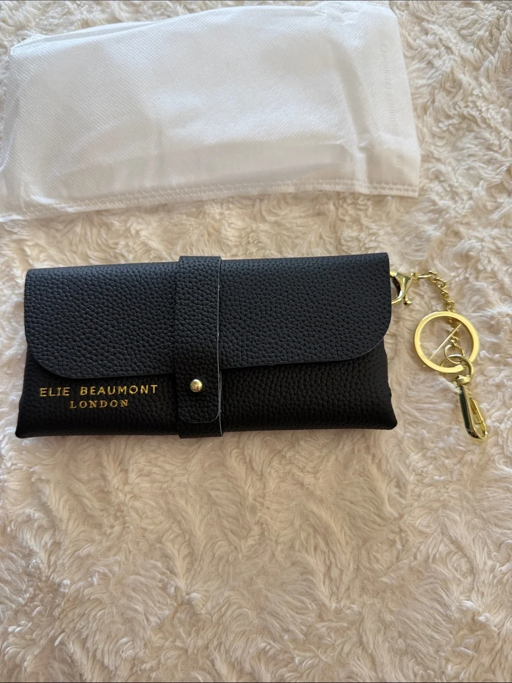 Black Leather Key Pouch Wallet